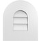 Ekena Millwork Round Top Surface Mount PVC Gable Vent: Non-Functional, w/ 3-1/2"W x 1"P Standard Frame, 12"W x 14"H GVPRT12X1401SN - alternate 1
